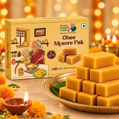 Ghee Mysore Pak pack and pieces